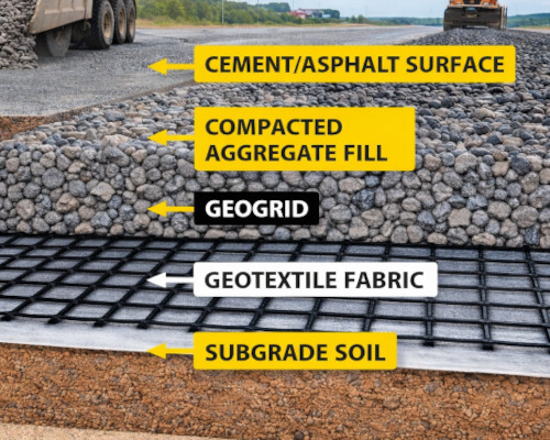 geogrid installation